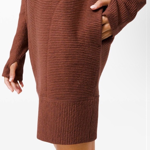 Lululemon Call for Cozy Dress in Heathered Ancient Copper, US2 - Picture 2 of 9